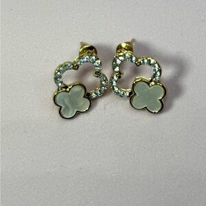 Clover Sparkle Stud Earrings